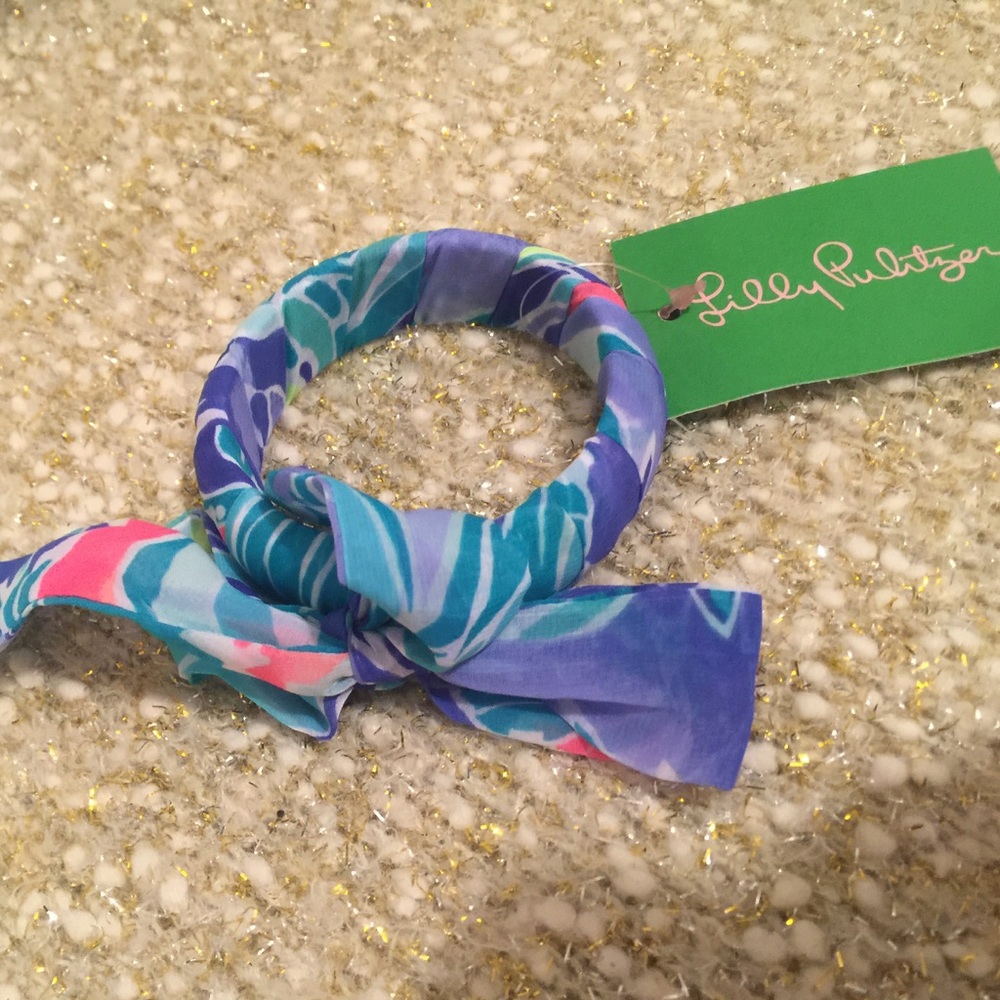 Lilly Pulitzer fabric wrapped bangle
